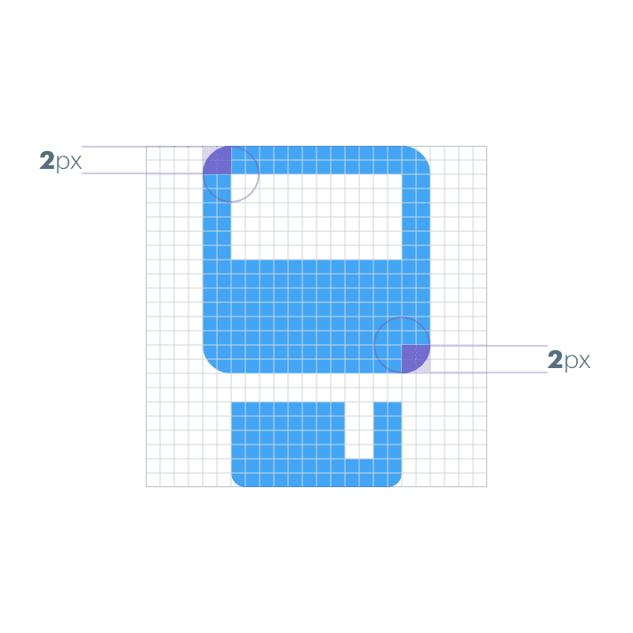 How the corner radius works on the fill area